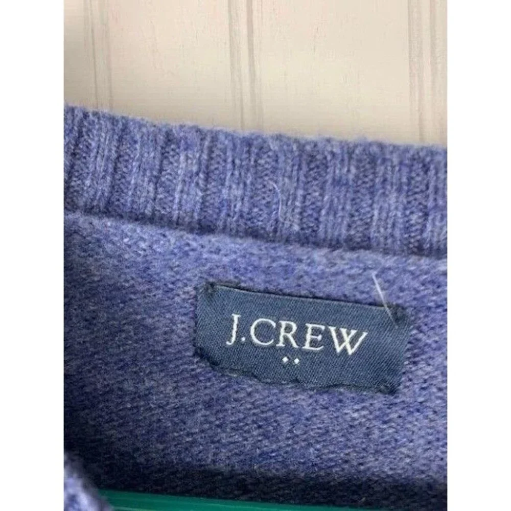 J Crew Mens Size S Pullover Sweater Round Neck Long Sleeve Purple Heather